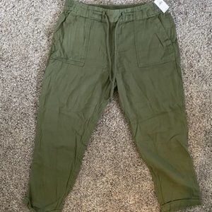 Old Navy Cropped Linen Blend Joggers